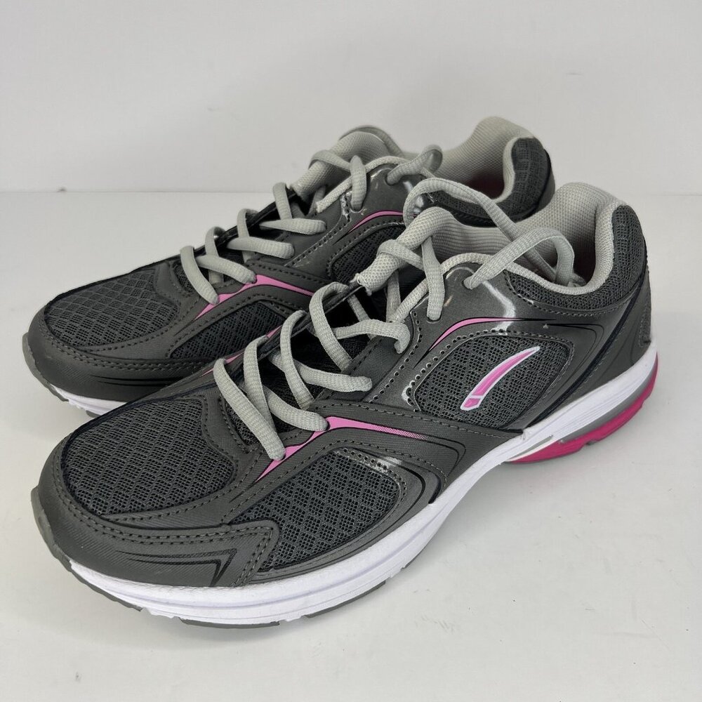 LA Gear Comfort Sneakers Slate Gray Womens Size 9.5 Memory Foam Lace-Up Shoes